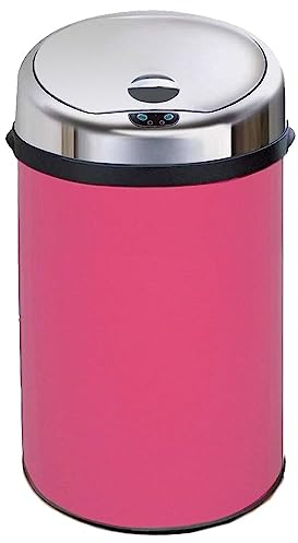 Inmotion 30L Pink Stainless Steel Auto Sensor Kitchen Waste Dust Bin