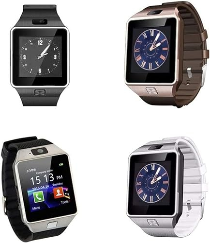 DZ09 Bluetooth Sport Smart Watch, Touchscreen-Uhr Armbanduhr Unterstützung SIM TF-Karte mit Kamera für Android IOS iPhone Samsung Phones (Gold)