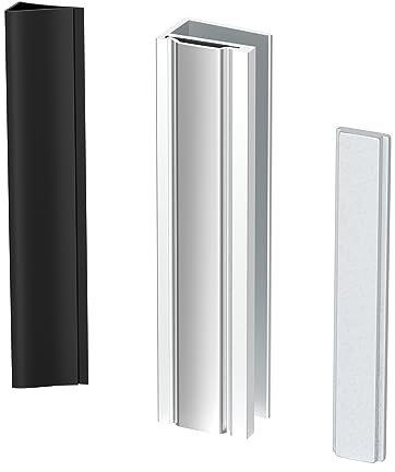 Duschtür-Magnet – U-K-Türrahmen mit Metallschlag und Magnet für 0,3 cm, 5/32 Zoll, 3/16 Zoll und 1/4 Zoll dicke Duschtüren aus Glas, Duschtüren, Griffe, Duschtür, Türpfosten