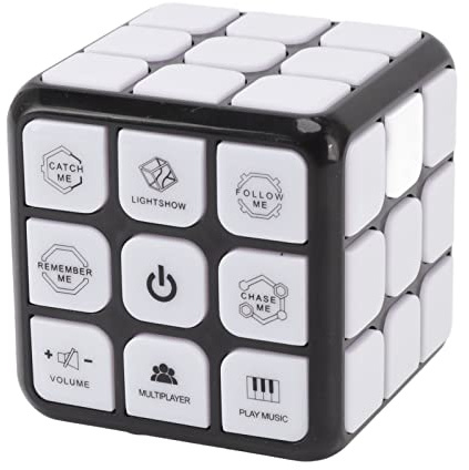 Blinkender Würfel, Elektronisches Handspiel für Erwachsene und, Lustiges Gedächtnis-Gehirn-Puzzle-Spielzeug mit Lichtmodus, Verbessert die Konzentration,