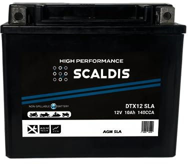 Batterie moto SCALDIS HP DTX12-BS SLA 12 V 10 AH 140 AMPS