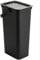 Moda Recycling Bin with Handle 40L Plastic Slim Kitchen Bin with Lift Top Lid & Locking Handle for Storage Recycled Rubbish Organiser Container Dustbin - Black