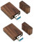 JBOS - Memoria USB 3.0 de madera, 64 GB, 64 GB, 3.0, 2 unidades, llave USB, 64 GB, elegante, flash Drive, regalo de negocios o regalo para amigos, color negro