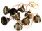 Tomotato Bronze Weihnachtsglocken, Vintage Glöckchen zum Basteln, Hängende Kleine Glocke für Klangspiele, Hundetraining, Hochzeiten, Weihnachtsbaum, DIY Dekoration, 1.38 Zoll, 48.03 Zoll