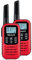 Albrecht Tectalk Go Funk-Gerät Set, mit USB-C, 16 Kanäle CTCSS PMR446, gebührenfrei, einfache Bedienung, Gürtelclip, Camping & Outdoor, 2 Stück, rot