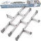Schubladen-Organizer, verstellbarer Schubladeneinsatz aus Aluminium für Clutter-Freie Küche, Schubladen, Büro, Klinik, Set aus 12 Trennelementen (4 Lang + 8 Kurz) 50-55.5 cm tief |VERBESSERT