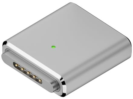 Fiorky Adaptateur 100W USB-C vers magnétique 3 avec indicateur LED PD3.1 Adaptateur de Charge USB C vers magnétique 3 5A 20V pour MacBook Air/pour MacBook Pro
