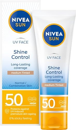 Nivea Sun Mattierte Gesichtscreme Ausgleich Hautfarbe Mit hohem Schutz, Spf 50, 50 Ml