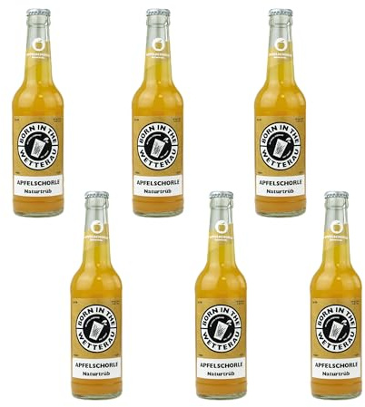BitW Apfelschorle Naturtrüb 0,33 L | Alkoholfrei | inkl. Pfand | Erfrischungsgetränk | Born in the Wetterau (6)