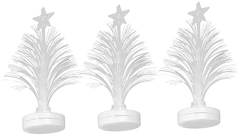 IWOWHERO Mini Árbol De Navidad Luces Led Fibra Óptica Decoración De Fiesta Luminoso