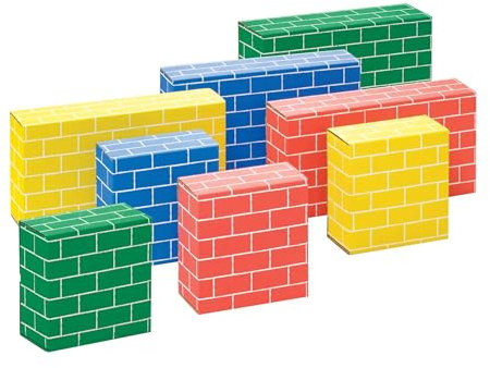 BANKERS BOX at Play Karton-Bausteine für Kinder - 40 Packung großer & mittlerer stapelbarer Spielsteine - FSC-Zertifiziert - 100% recycelbares Konstruktionsspielzeug - ab 3 Jahren