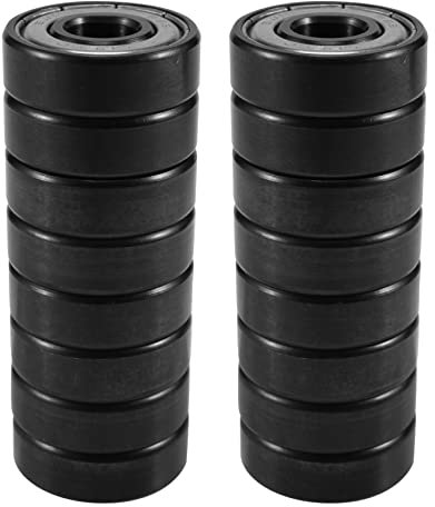 Sweetness 16 StüCk Keramik 608 Kugellager 8X22X7Mm ABEC-11 Hybrid 6 Weiß ZrO2 Kugeln Skateboard Lager Skating Inline Roller