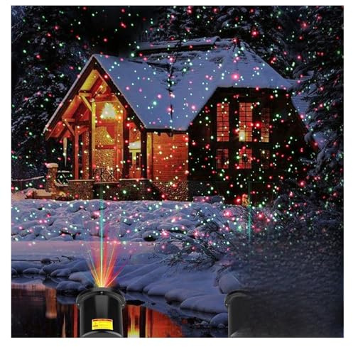 MEIVIYA Projecteur de Noël extérieur, Projecteur d'étoiles en Mouvement en Plein air, Plein Ciel, lumière LED for fête de noël, éclaira extérieur de paysa, pelouse, Jardin, Parc