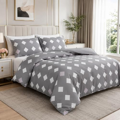 Lazzaro King Size Duvet Cover Sets Premium Microfiber Kingsize Duvet Cover Sets Ultrasoft Hypoallergenic Reversible Quilt Cover Bedding Set With Zipper Closure