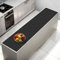 AECHY Silicone Mats for Worktops 200x50x0.2cm, Heat Resistant Mat Waterproof Kitchen Worktop Protector, Extra Large Silicone mat, Nonstick Craft Mat Kitchen Table Placemats for Countertop Black