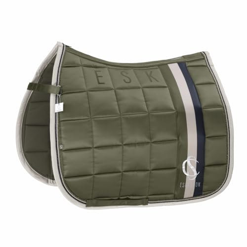 Eskadron Shetty-Schabracke Shetty-Sattelunterlage Classic Sports Big Sqaure Mattgloss, Größe:XXS, Farbe:Dusty Olive
