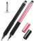 KEMUZ 2Pcs Penna per Tablet Touch - Penna Ipad compatibile, 2 in 1 Stylus Pen Compatibile, Samsung/Android/IOS - Superficie antiscivolo e(nero/rosa)