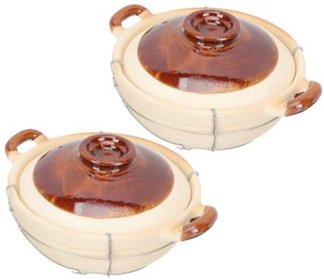 iplusmile de Barro Individual con Mango Ergonómico Capacidad para 1 Porción para y Guisos Utensilios de Cocina para Horno 2 Piezas