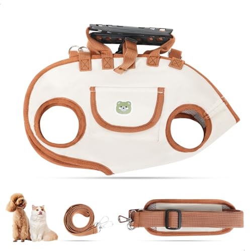 Hunde Rucksack Tragetasche Hund Bis 6kg, Transporttasche für Kleine Hunde,Katzen, Verstellbare Hundetragetuch Zum Transporttasche und Ausführen