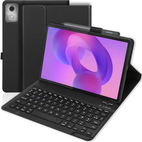 KTOITION Coque Clavier pour Lenovo Idea Tab 11 2025 TB-336ZU/TB-336FU | Étui clavier magnétique amovible ultra-mince, AZERTY, Bluetooth sans fil, pour Lenovo Idea Tab 11, Noir