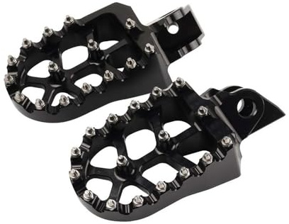 Pour KX 65 80 85 100 112 Pour KX65 Pour KX80 Pour KX85 Pour KX100 Pour KX112 Accessoires De Moto Repose-pieds Plaque Pédale Pieds Cale Pied(Black)
