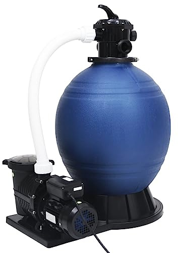 Sandfilteranlage Pool 18 m³/h mit 1000 W Pumpe 7-Wege-Ventil für Aufstell- und Einbaubecken 560 mm Kessel