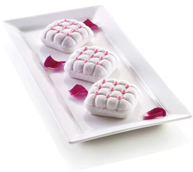 Silikomart | Moule à gâteau en silicone MINI ELEGANZA, antiadhésif, paquet de 10 moules à gâteau, 70 x 70 h 30 mm Volume : 6 x 100 ml Tot. 600 ml