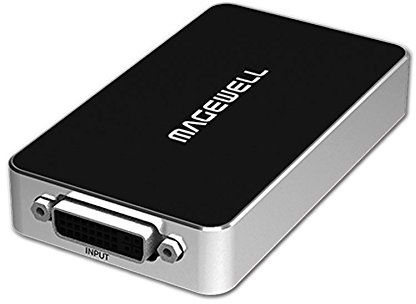 Magewell USB Capture DVI Plus, a flexible external capture card that connects to your computer via USB 3.0 and supports a variety of input video formats.