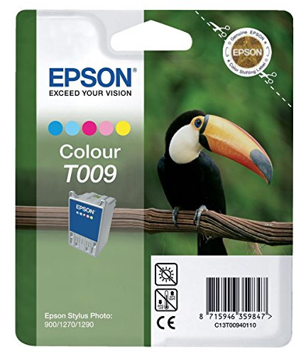 Epson Stylus Colour Ink Cartridge T009, for Epson Stylus Photo 900/1270/1290, Genuine, Amazon Dash Replenishment Ready