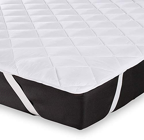 DILUMA Matratzenauflage 140x200 cm - Matratzenschoner Allergiker geeignet, atmungsaktiv - Matratzenschutz für Matratzen, Boxspringbetten, Wasserbetten - Befestigung mit Eckgummis, bei 60° waschbar
