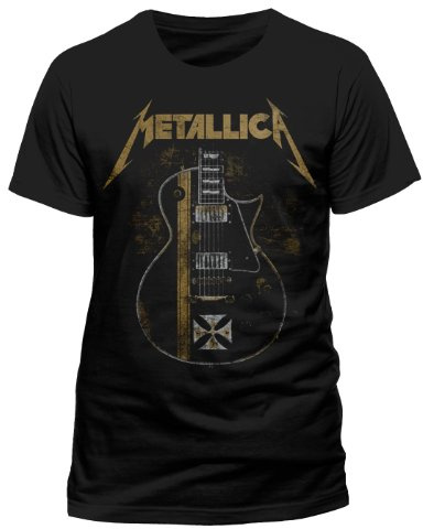 Metallica Hetfield Iron Cross Guitar Unisex T-Shirt Offizielles Lizenzprodukt|S