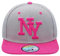JOHNNY CHICOS Sorry I'm Fresh süße Kindercap Kinder Cap Snapback 48-58cm Kopfumfang, Größe:Kinder;Farbe:NY Grau Pink