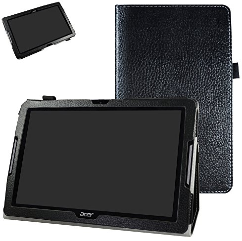 MAMA MOUTH Acer Iconia One 10 B3-A30 Custodia, Slim Sottile di Peso Leggero con Supporto in Piedi Caso Case per 10.1 Acer Iconia One 10 B3-A30 Android Tablet,Nero
