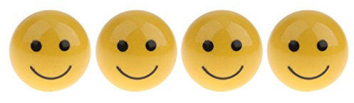 Gazechimp 4pcs Bouchon de Valve de Visage Souriant Jaune Capuchon Anti-poussière de Auto Vélo