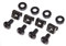 LINK LKKIT50VN Kit of 50 Screws, Nuts and Washers for Installations on 19 / 48 cm Rack Cabinets, Black