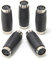 Ancable 5-Pack 5-Pin Female DIN to Female DIN MIDI Coupler Joiner Adapter, MIDI Cable Adapter, 50x18mm, Black, Indoor Use, Musical Instrument Compatible
