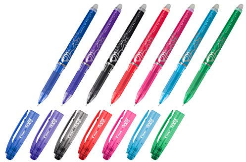 Pilot 2264B3 - Frixion Tintenroller Point Promotion 3 Stück schwarz, blau, rot + 1 Stift gratis (Farbe nicht wählbar) (7 fach sortiert)