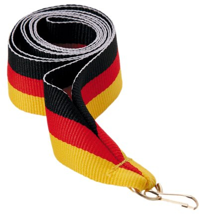 pokalspezialist Medaillenband schwarz/rot/gelb 22mm breit 10 Stück
