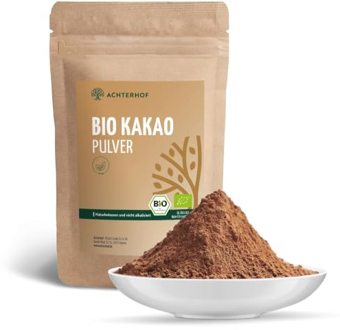 Kakao Pulver Bio 250g | Kakao-Pulver mit feinstem Aroma | naturbelassen und nicht alkalisiert | vom Achterhof