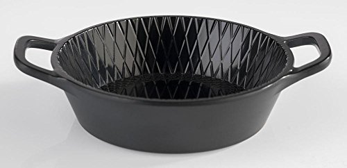 APS 84778 MINI Melamin Schale mit Griffen, Ø 8, 5 x 2, 5 cm, 0, 07 ltr, Schwarz