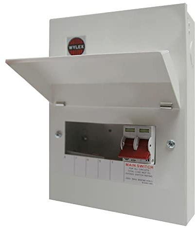 Wylex NM506L Metal Clad 100 Amp Double Pole Isolator Consumer Unit - 5 Way