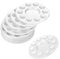 CENTSTAR 15 paletas redondas de plástico para acrílico al óleo, acuarela, manualidades, paletas de pintura artística, blanco (15 piezas)