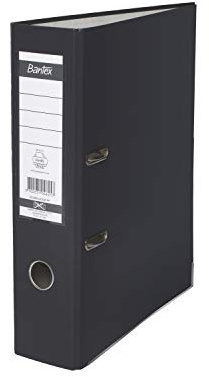 Bantex Ordner A4, Büroordner, Ringbuch, 8 cm Rückenbreite, 2-Ring-Mechanik, Dokumentenorganisator, Metall Kantenschutz, 15% mehr Kapazität als Standardordner, GRAPHIT, 20er Pack, 100551795