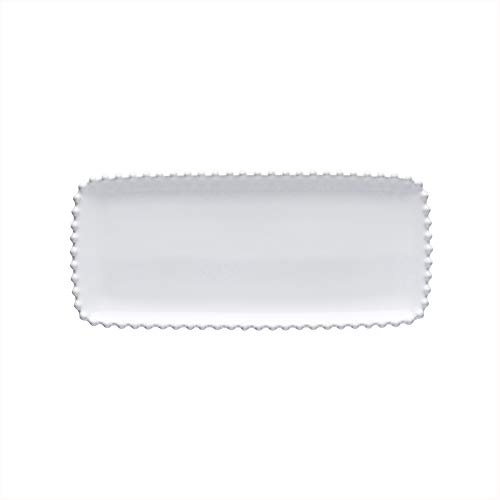Pearl White Rectangular Tray 30Cm