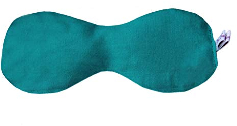 Art-Fabric Bio Augenkissen Laguna aus handgefärbtem Baumwollsatin mit Amaranth Lavendel Augentrost