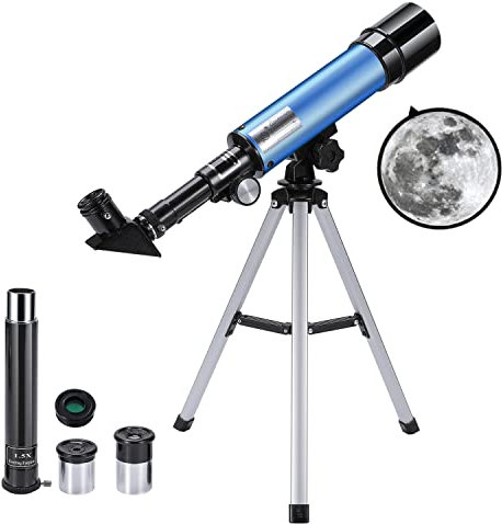 Telescopio Astronómico Niño, Uverbon Telescopio para Astronomía Telescopio Zoom 90X HD Monocular Monocular Exterior con Trípode Ajustable para Niños Adulto Principiante