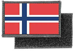 Akachafactory Toppe Toppa Patch Bandiera stampado Applique banderina Norvegia