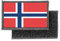 Akachafactory Toppe Toppa Patch Bandiera stampado Applique banderina Norvegia