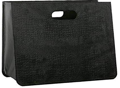 Casablanca - Snake - Zeitungskorb - Kunstleder - Schlangenlederoptik - schwarz - (HxBxT) 30 x 40 x 19cm