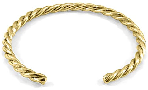 ANCHOR & CREW Gammell Full Rope Wayfarer 9ct Yellow Gold Bangle - Mens - 21cm